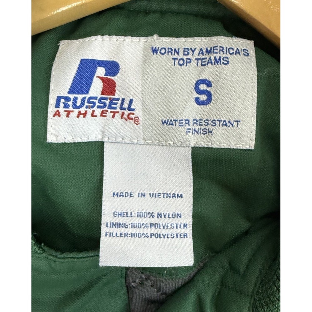 Vintage Russell Athletic Mens Small Green Bomber Jacket Zip DIXIE - Picture 9 of 12